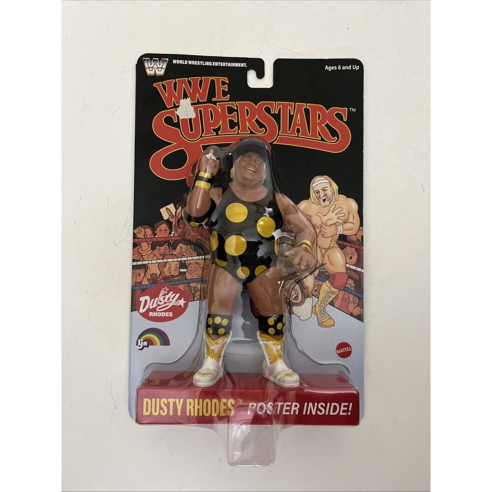 Mattel LJN WWE Wrestling Superstars 8” DUSTY RHODES black card 1st wave